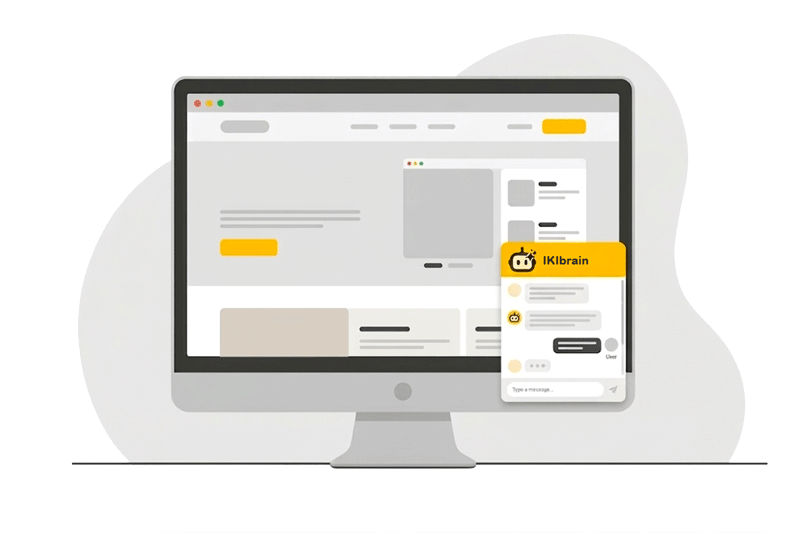 Widget chatbot integrato nel sito